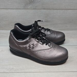 SAS Women Comfort Tripad Metallic Gray Lace-Up Sneakers Shoes Sz 8.5M